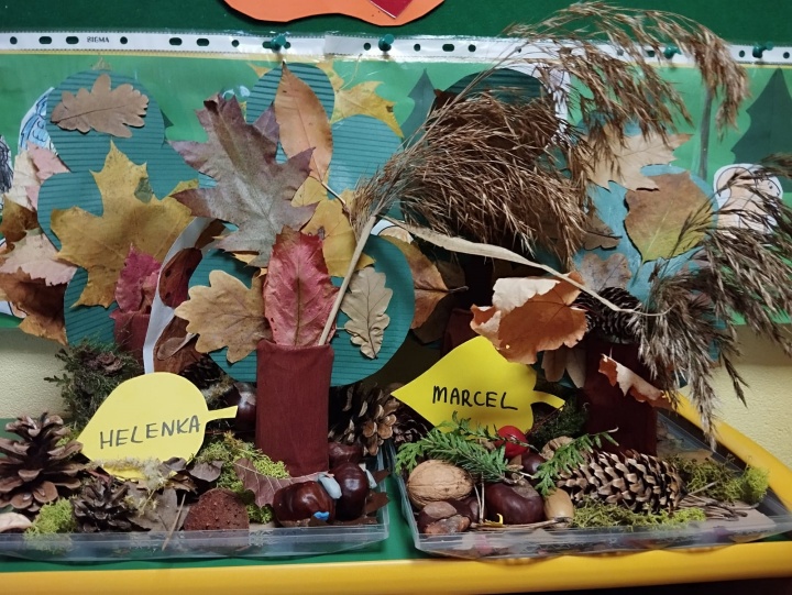 Jesienne skarby w parku – praca przestrzenna 4 – latków