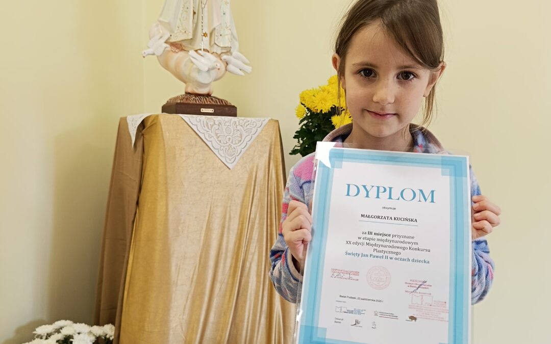Dyplom i III miejsce w konkursie plastycznym dla Małgosi