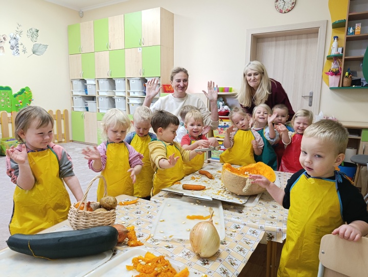 Co wyrosło w ogrodzie? Zupa dyniowa w grupie 3 – latków